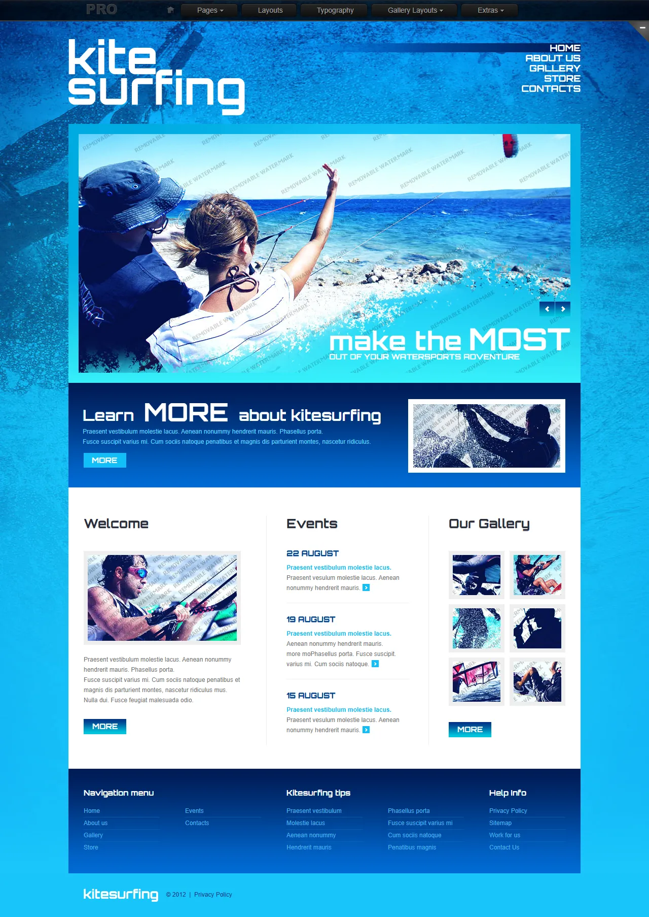 水上运动风筝冲浪