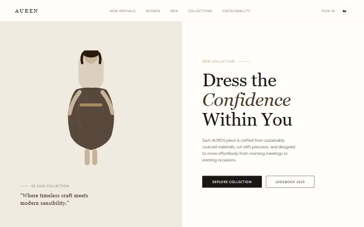 AUREN 轻奢时尚服装模板