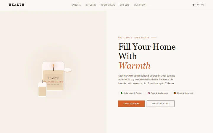 HEARTH 家居香氛模板