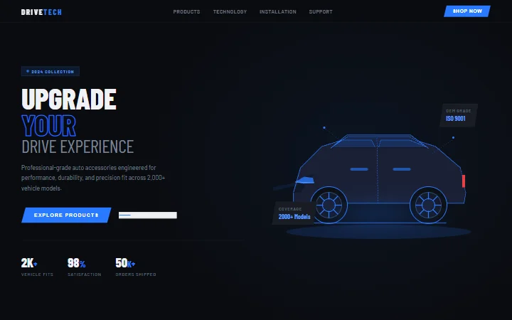 DRIVETECH 汽车配件模板