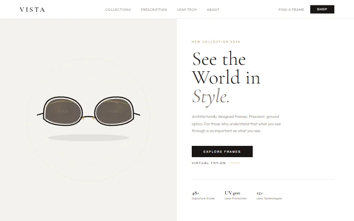 VISTA 精品眼镜模板