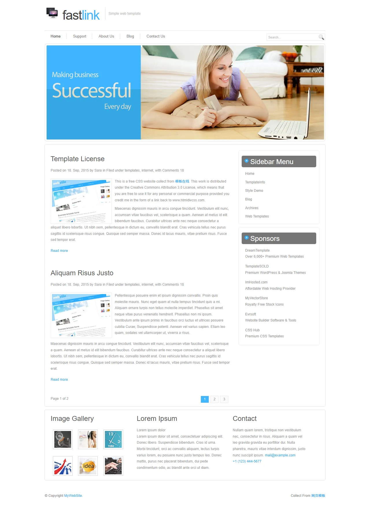 博客模板企业官网