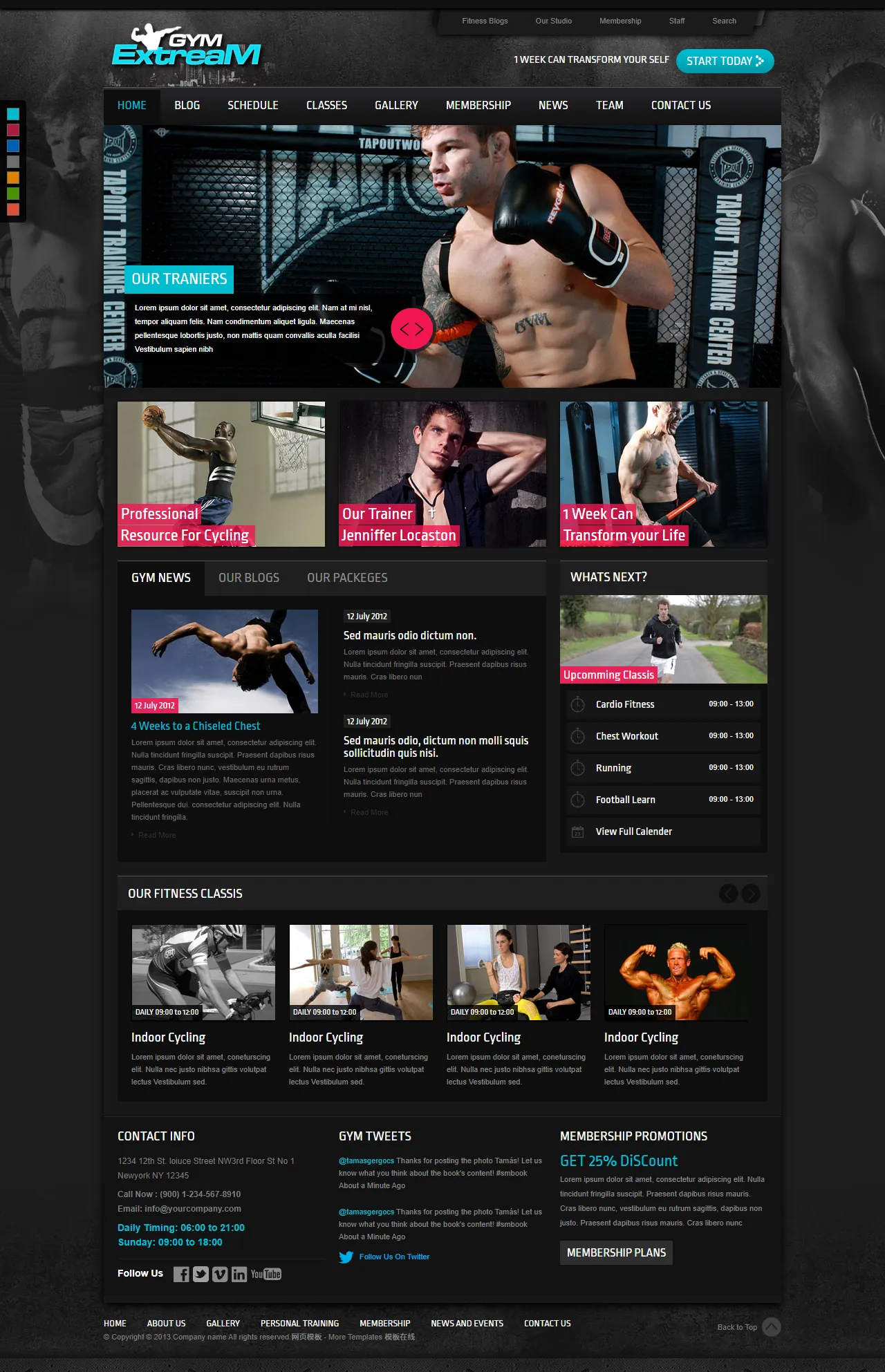 健身训练教练网站模板