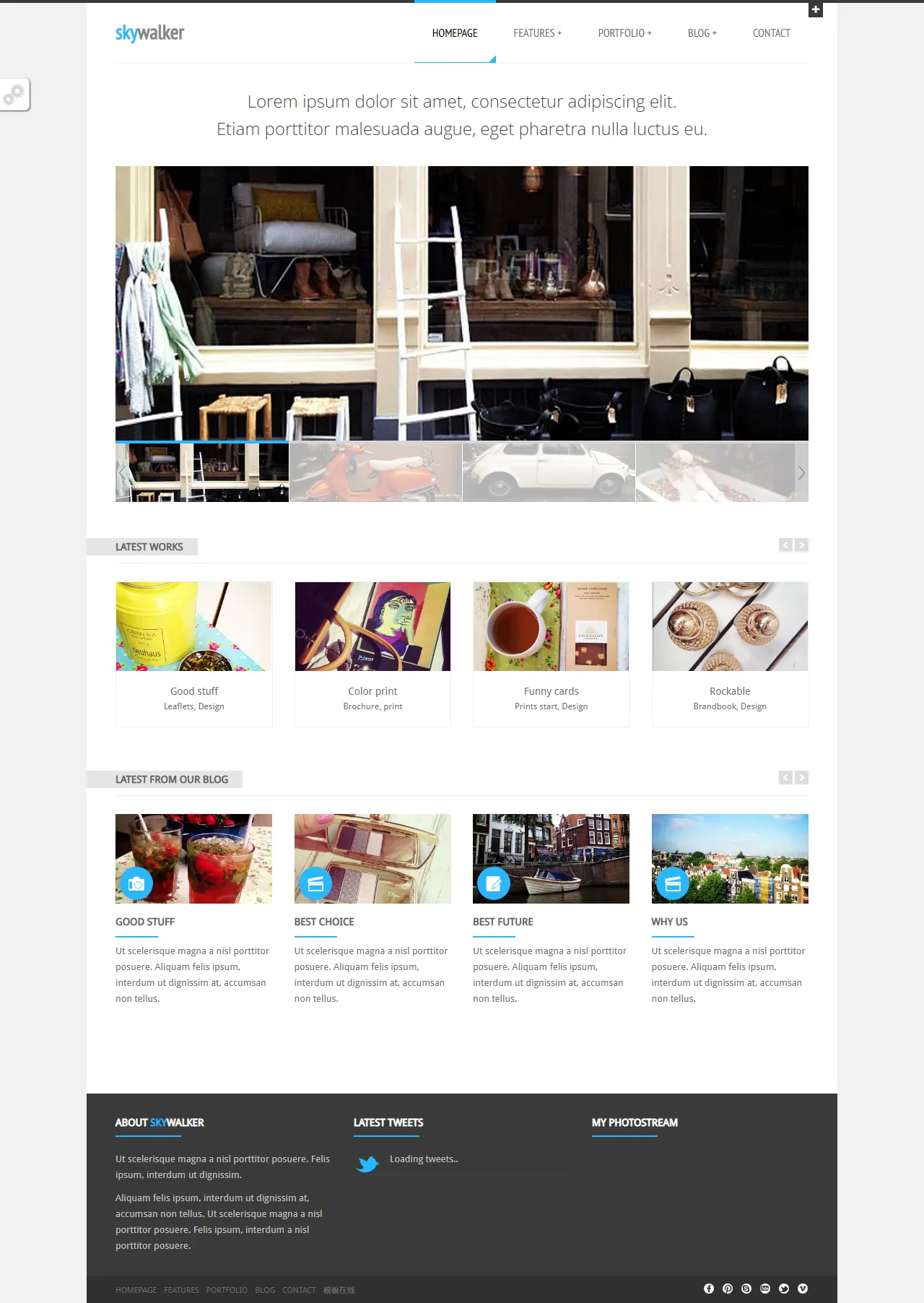 天空创意设计网站模板