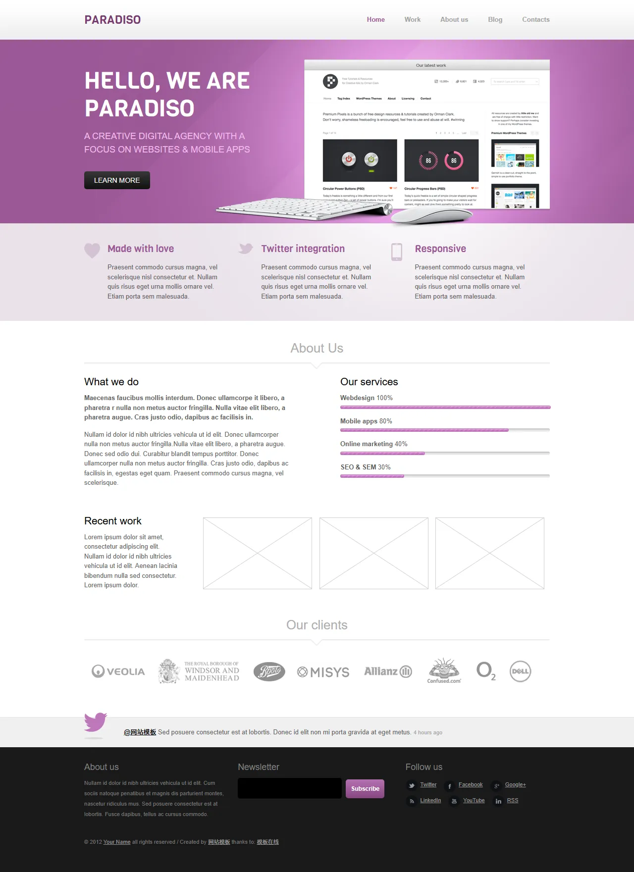 Paradiso天堂优雅创意模板