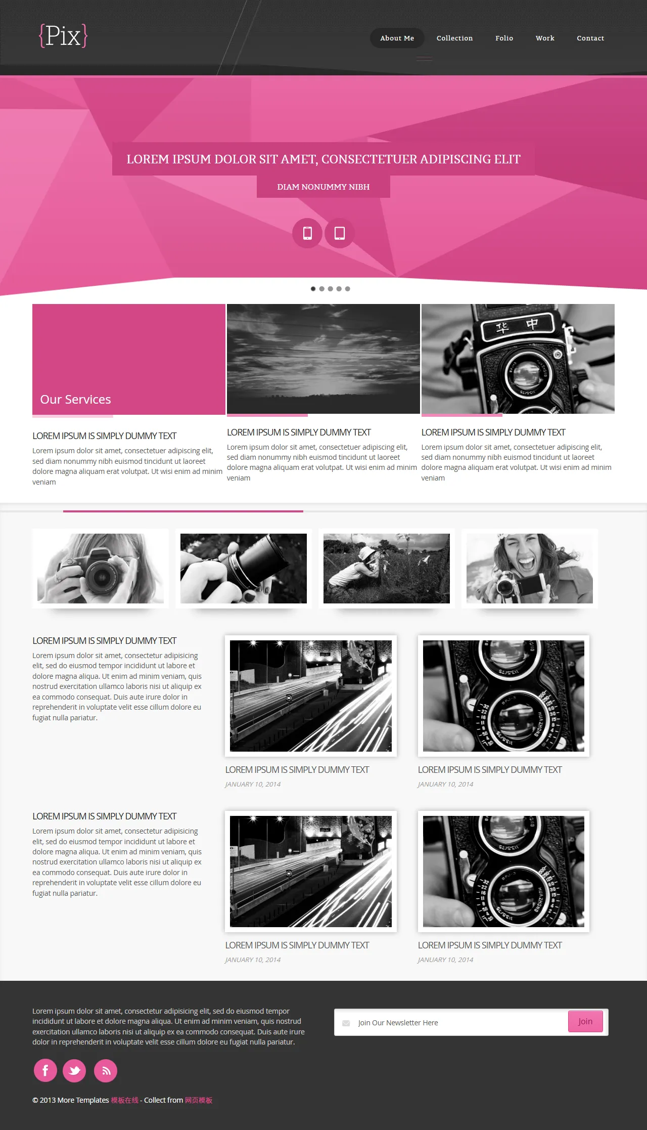 Free Pix摄影图片作品集模板