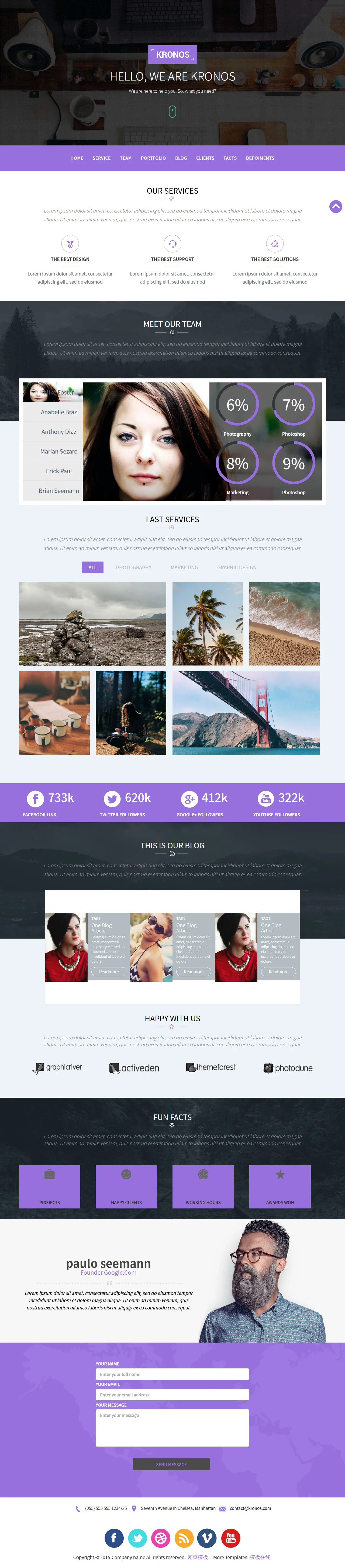 现代响应式企业商务模板