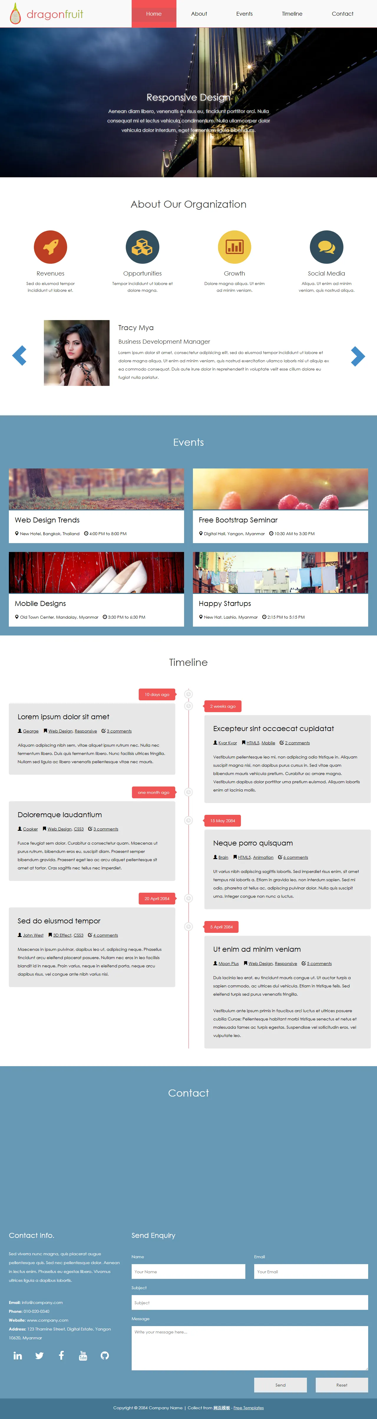 Dragonfruit热带HTML5响应式模板