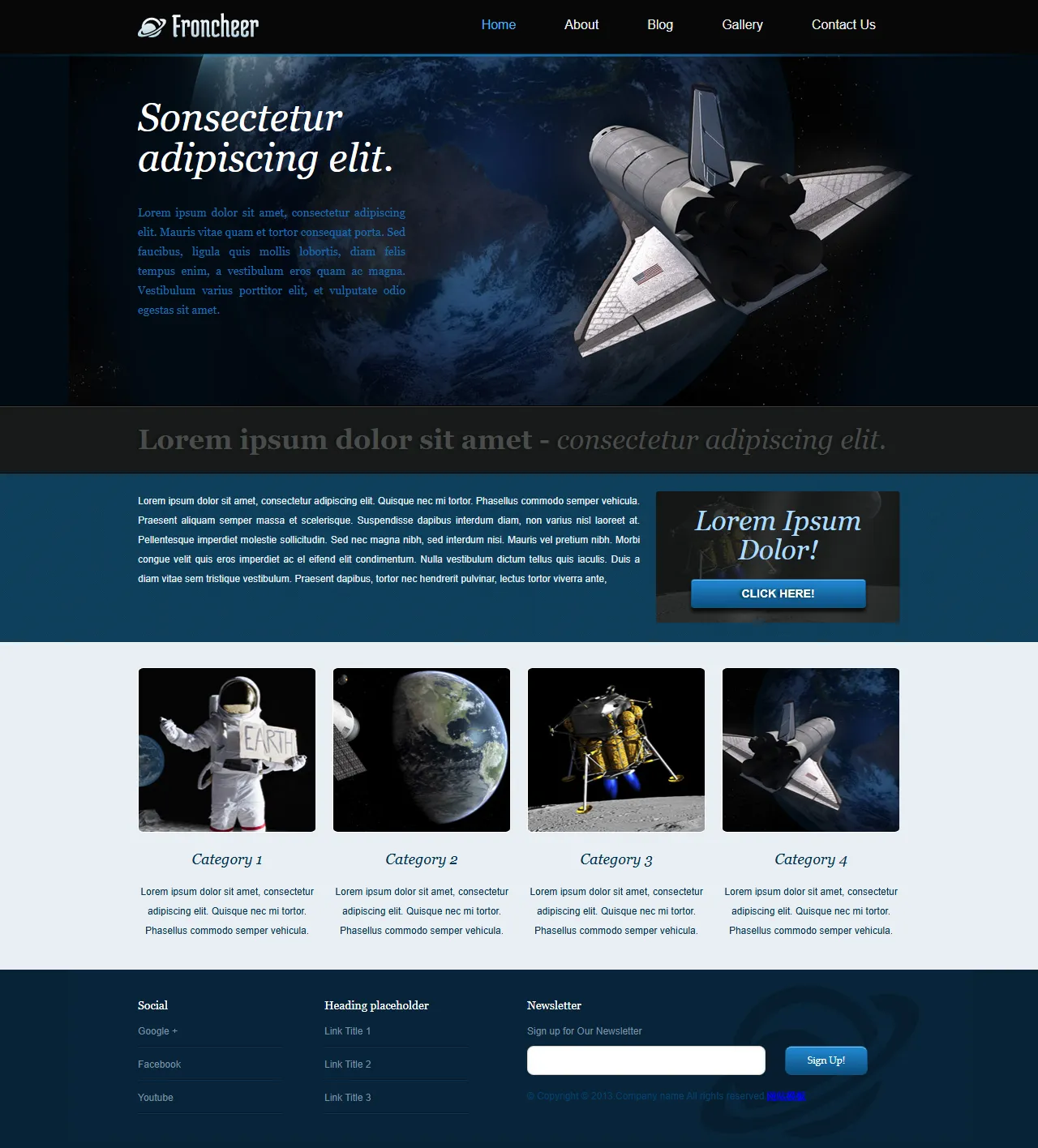 天文科学宇宙主题网站模板