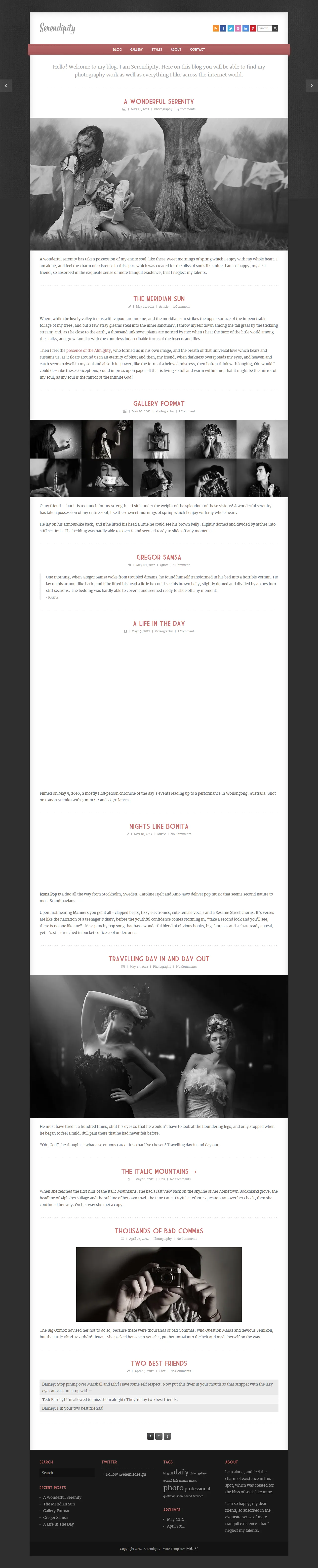 Serendipity幸运创意个人模板