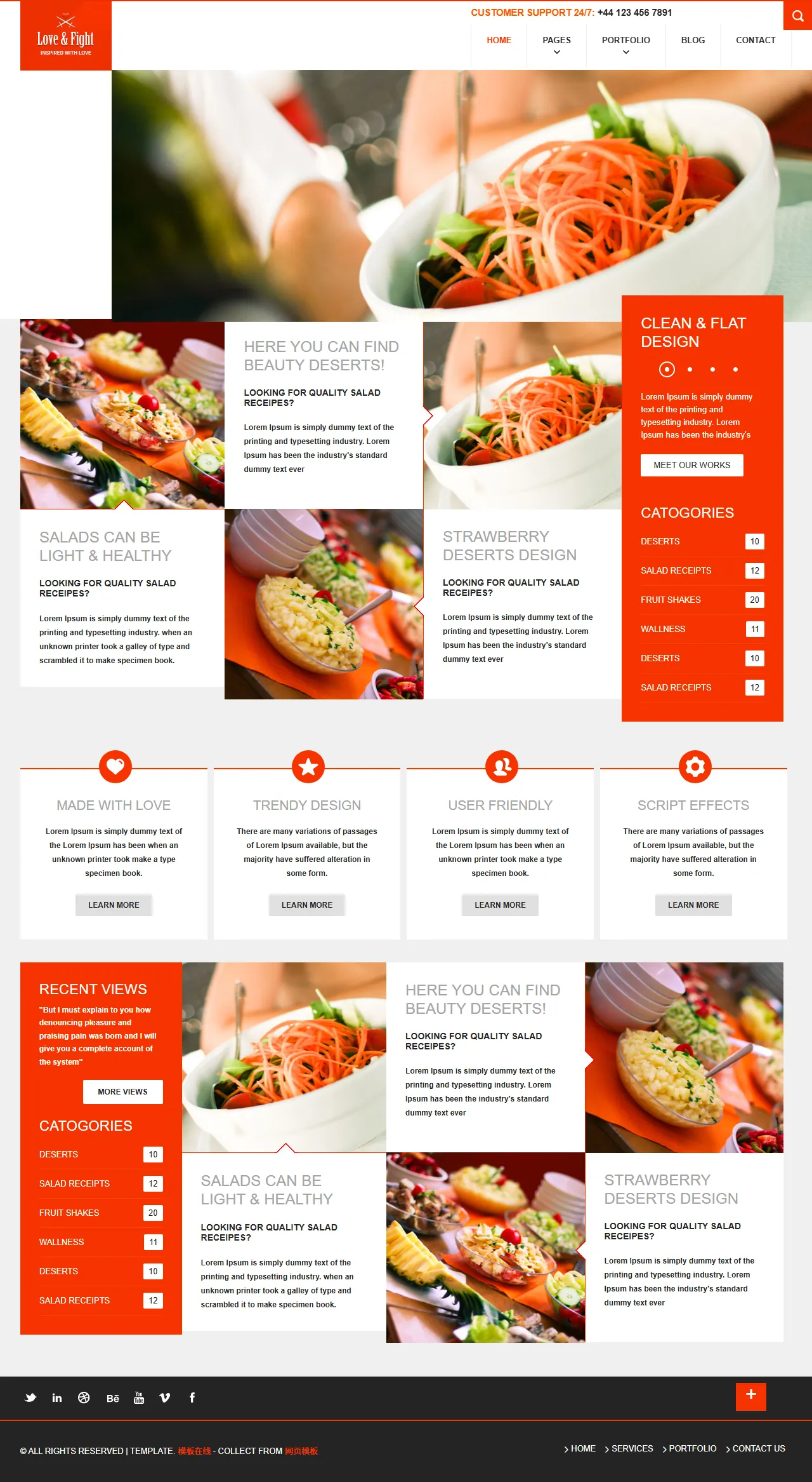 Love & Fight娱乐创意网站模板