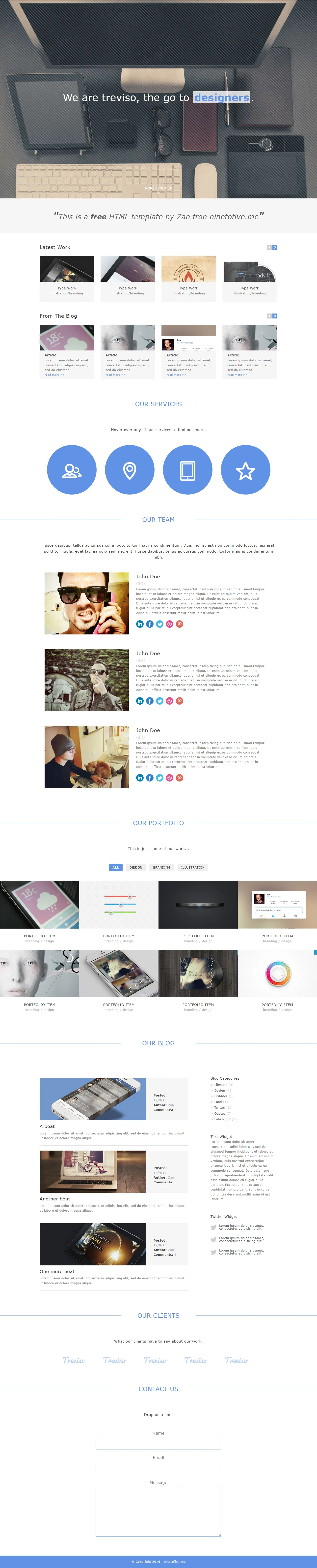 Treviso创意机构响应式模板