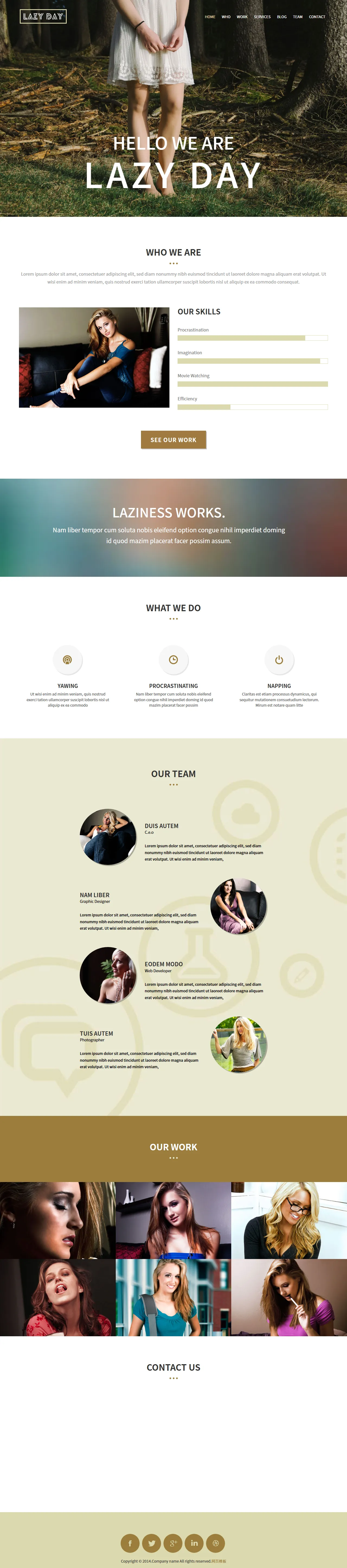 Lazy Day休闲度假旅游网站模板