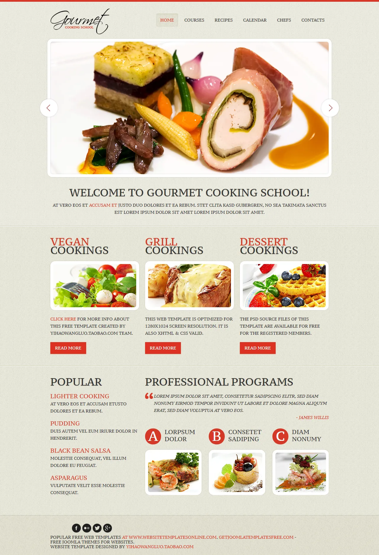 烹饪学校美食网站