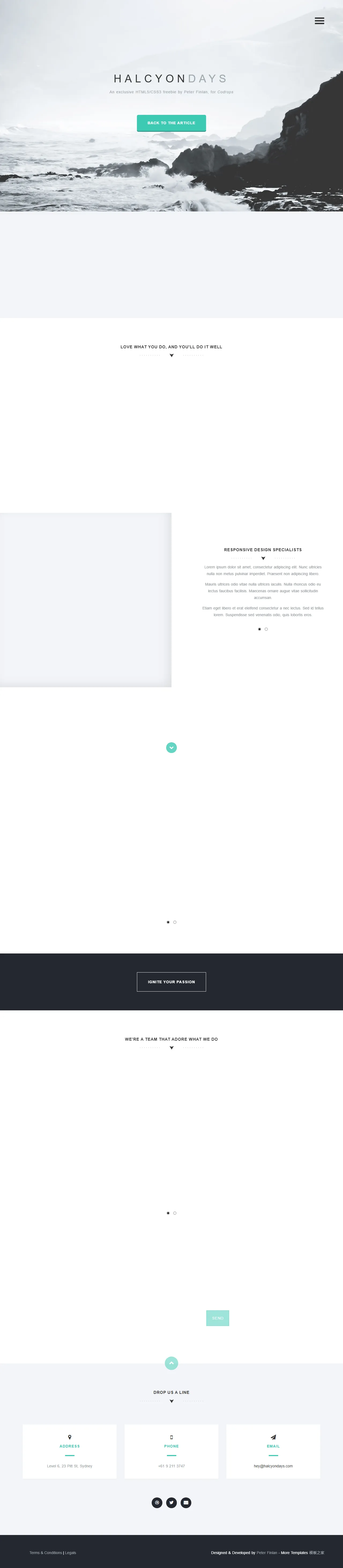 Halcyon Days通用HTML5响应式模板