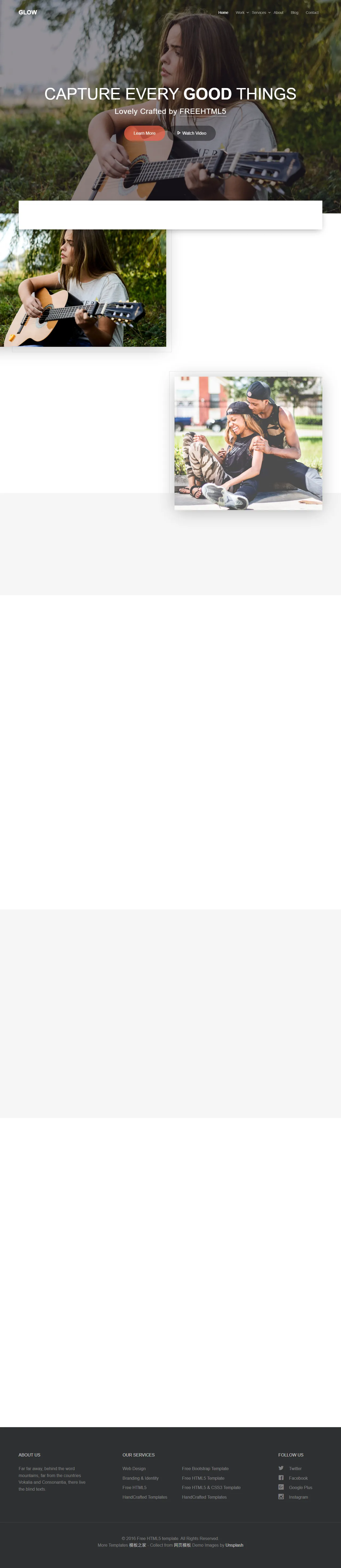 Glow通用HTML5响应式模板