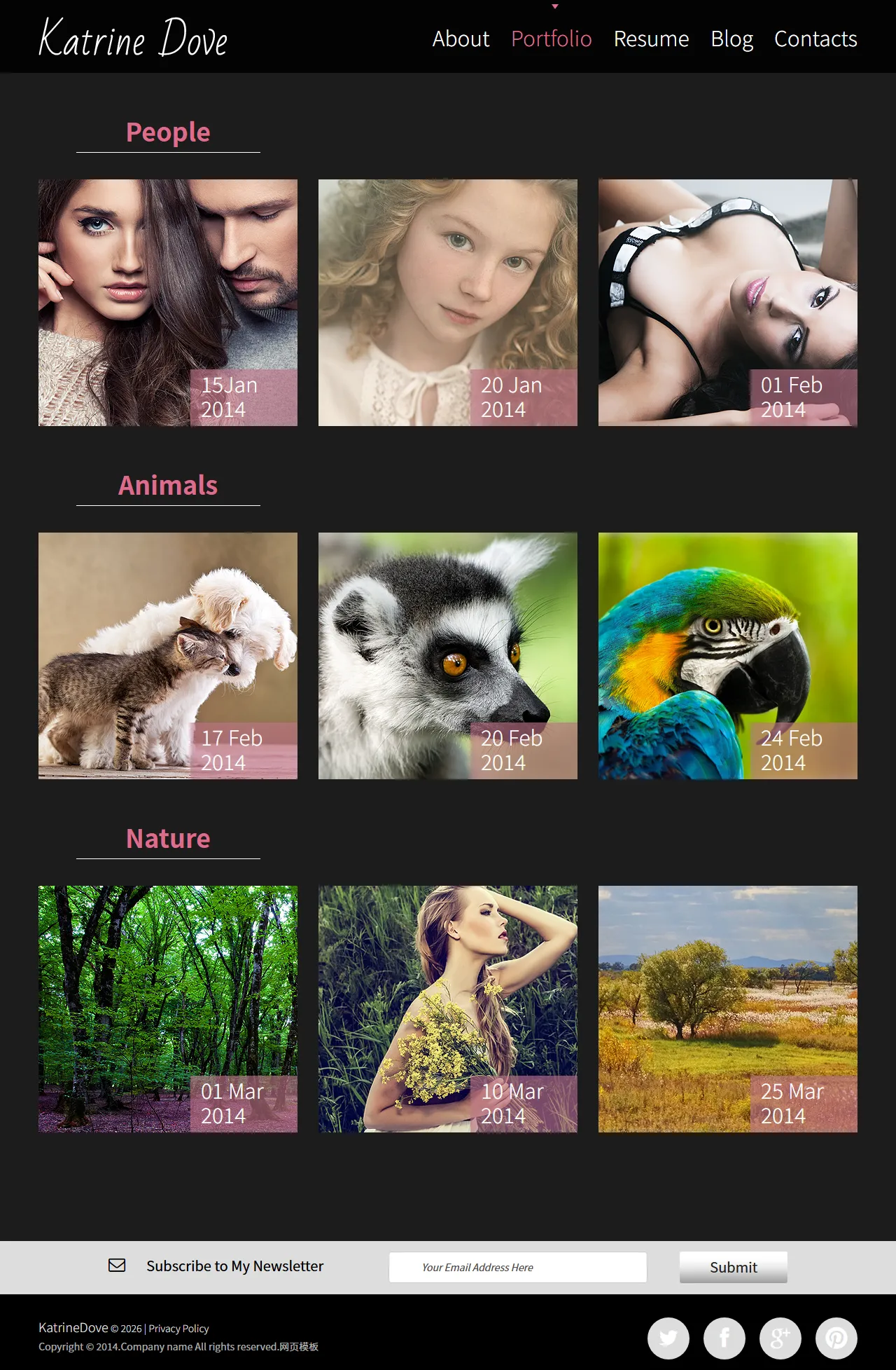 通用响应式网站模板