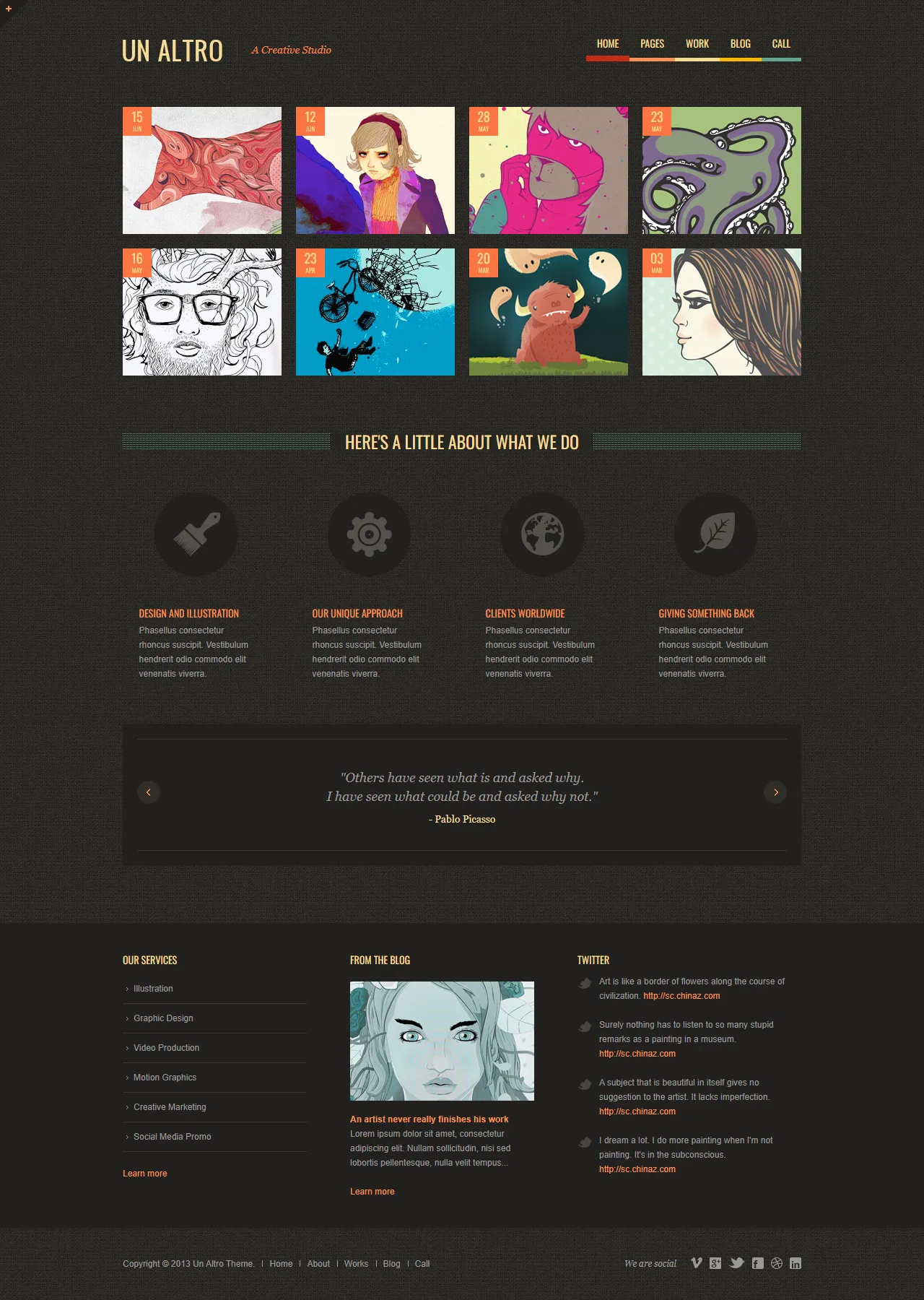 Un Altro创意工作室网站模板