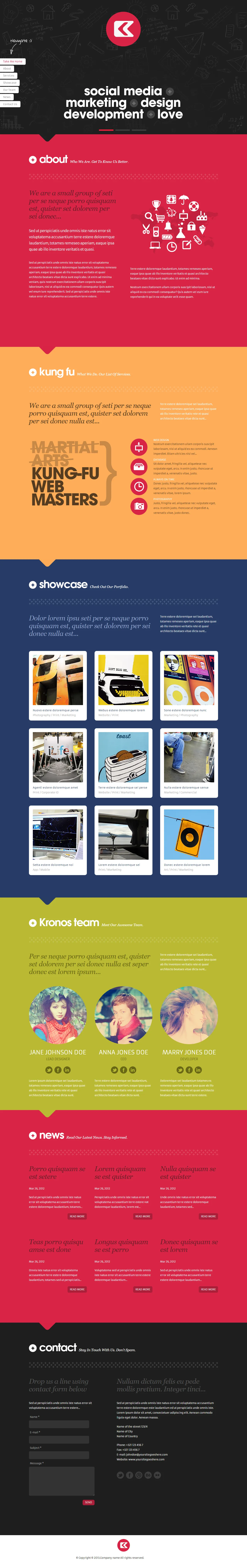 Kronos创意作品集HTML模板