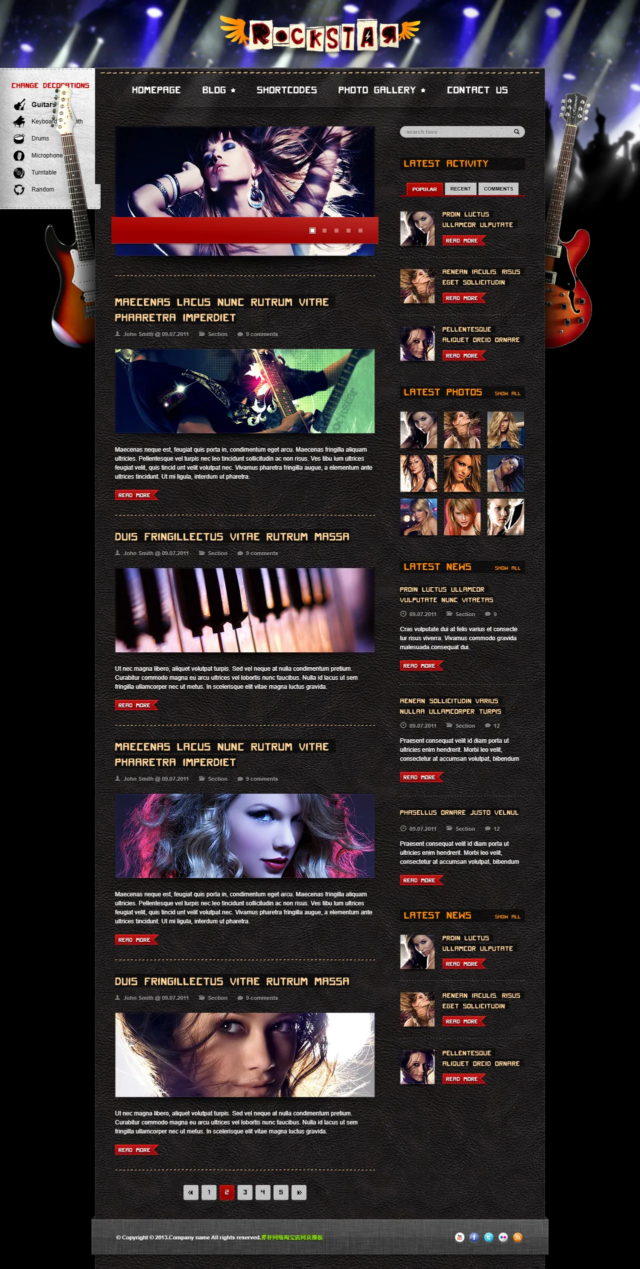 Rockstar高级博客WordPress主题模板